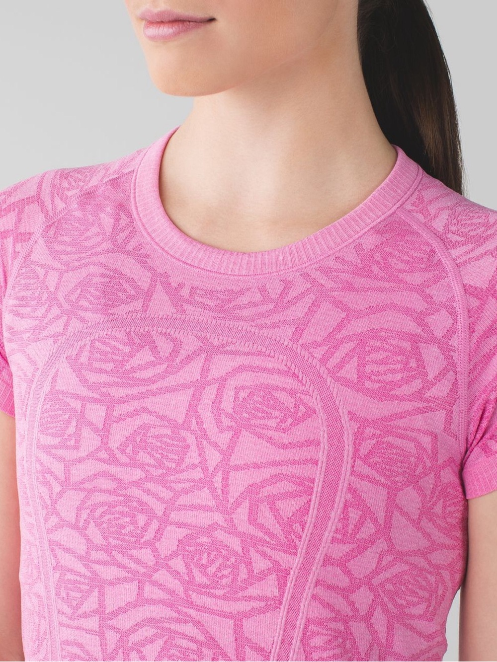 Lululemon Pink Run Swiftly Tee Rose Print 6